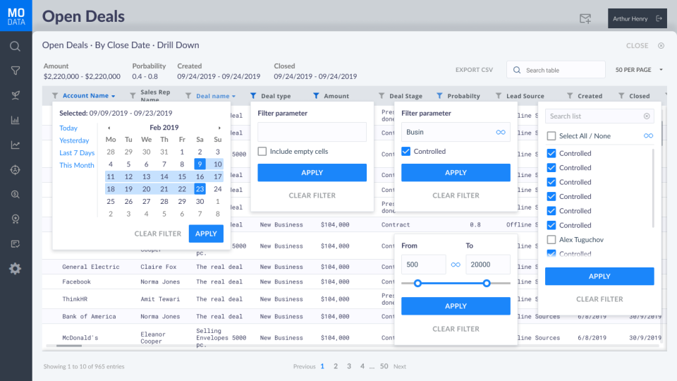screenshot of MoData Suite